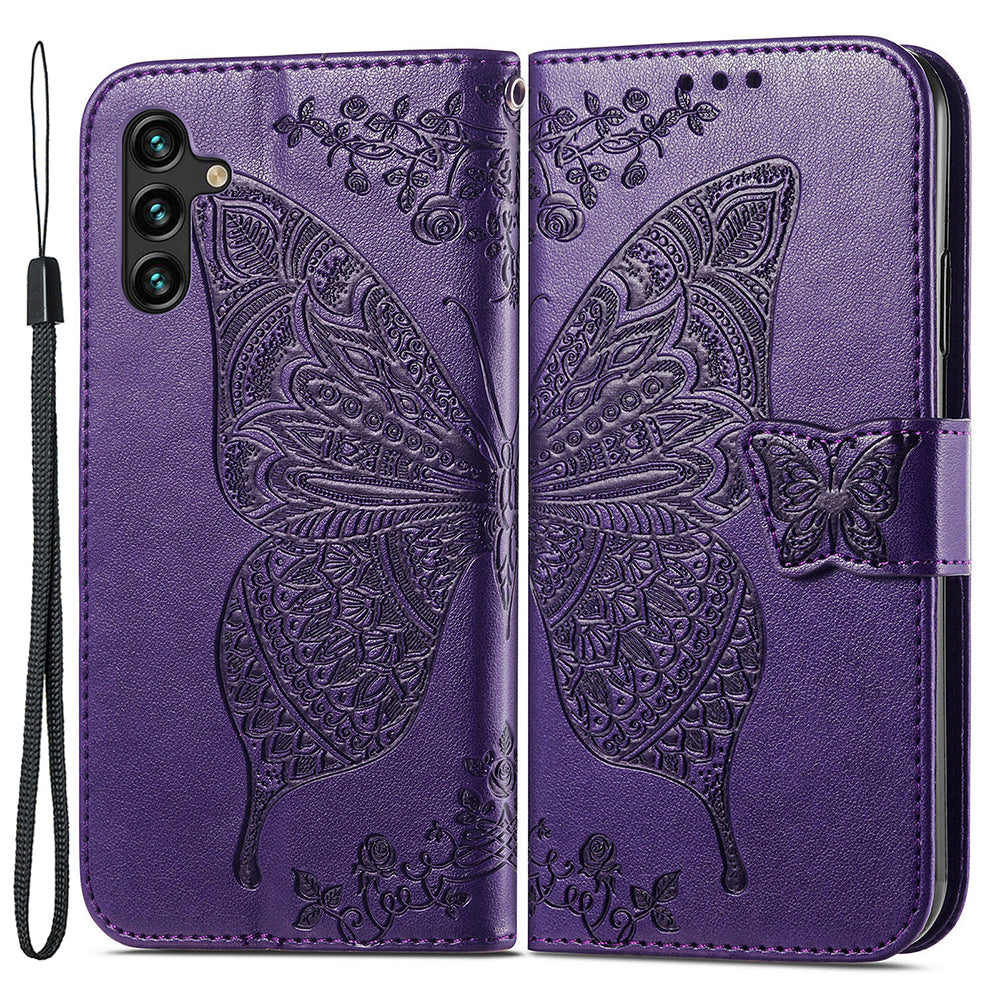 Til Samsung Galaxy A24 4G Stand Wallet Case PU Læder Butterfly påtrykt flip telefoncover Til Samsung Galaxy A24 4G Stand Wallet Case PU Læder Butterfly påtrykt flip telefoncover